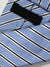 Prada Necktie Sky Blue Black Silver Stripes Design - Skinny Tie