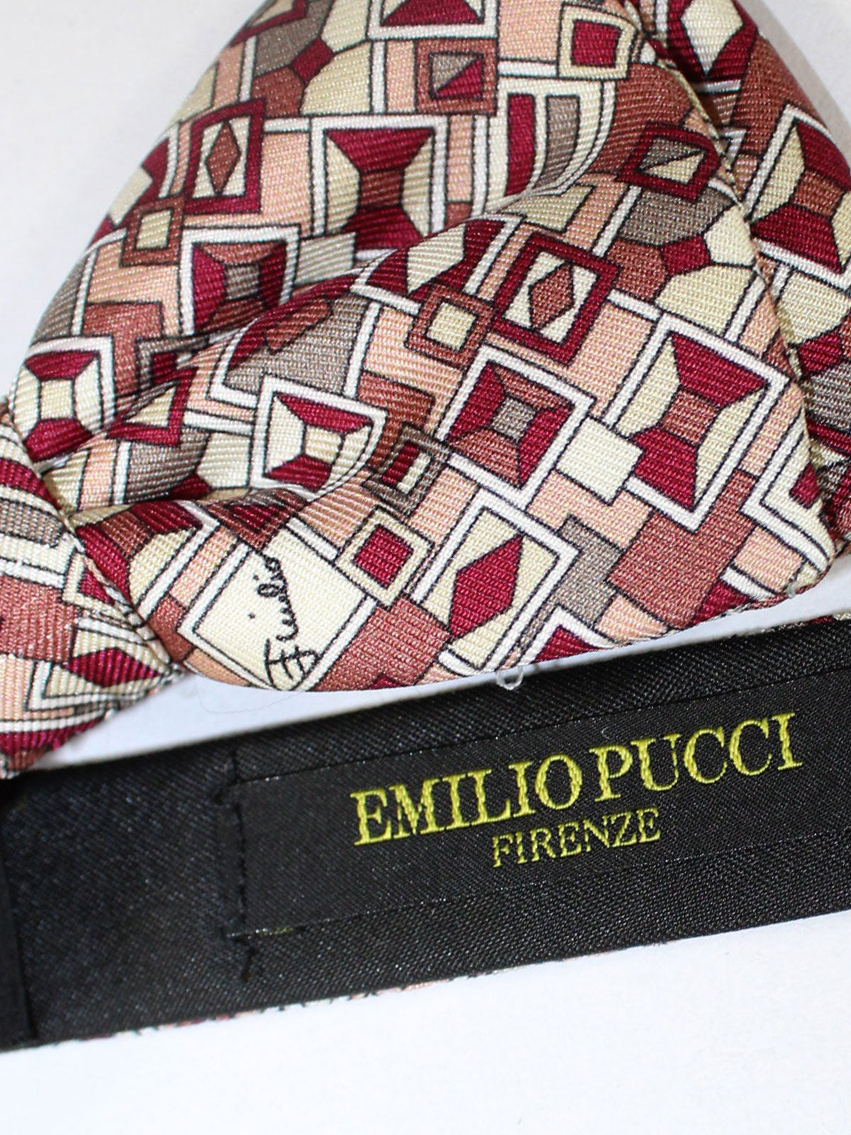 EMILIO PUCCI cotton signature tee shirt, top, Sz M pinks/yellow
