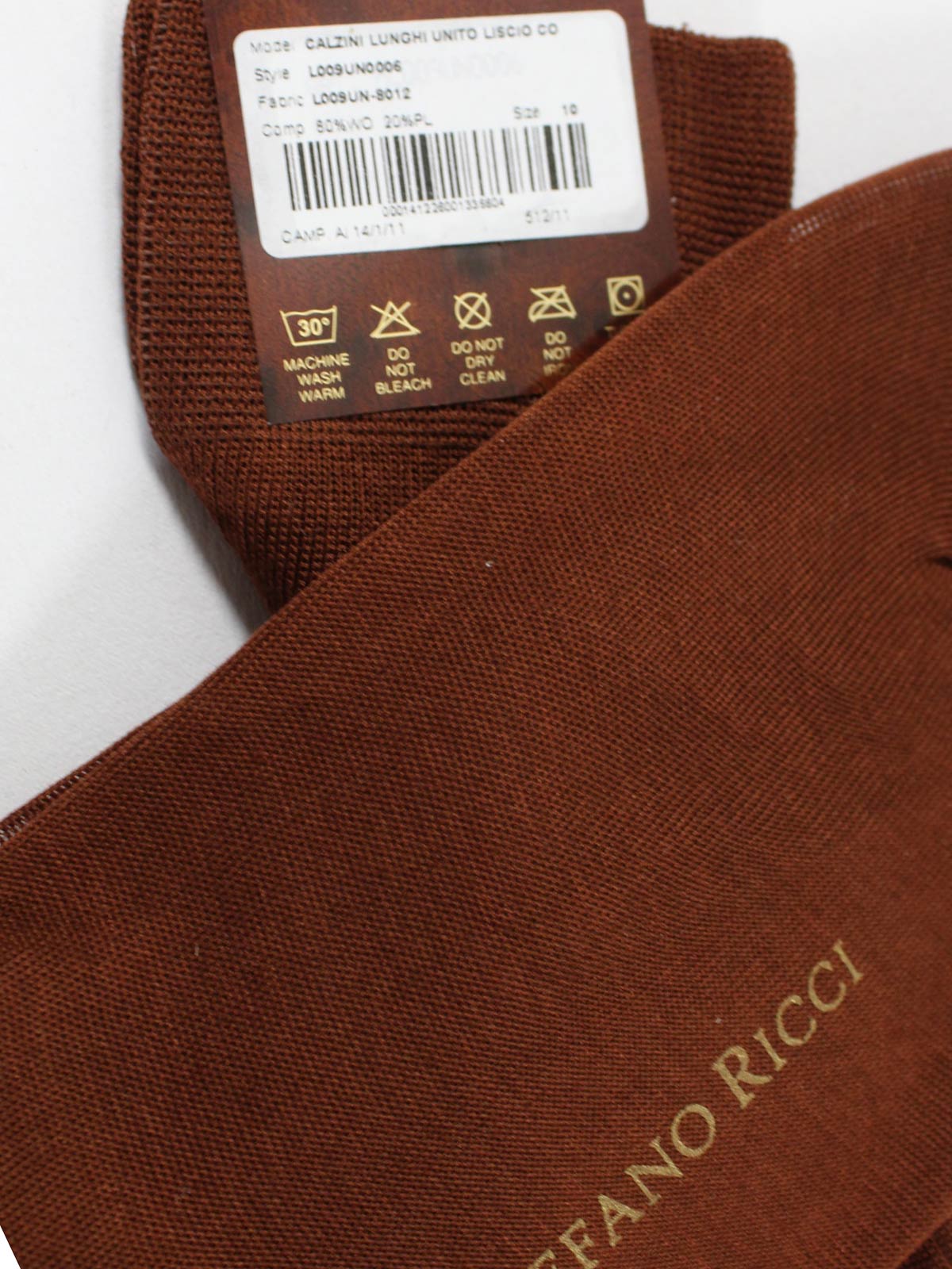 Stefano Ricci Socks Rust Brown