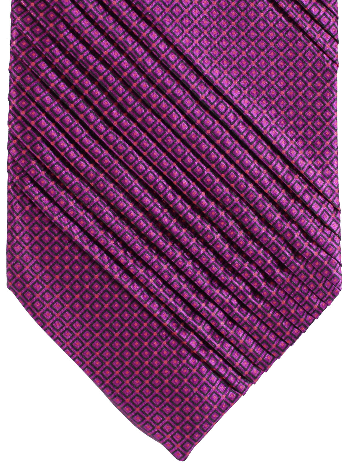 Stefano Ricci pink pleated made store in Italy tie $450 MSRP