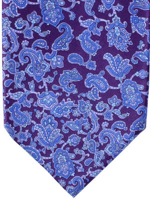 Stefano Ricci Tie Purple Dark Blue Paisley Design