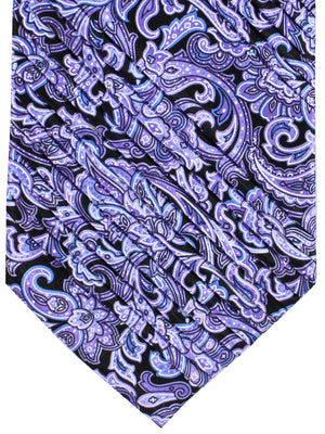 Stefano Ricci Tie Purple Ornamental - Pleated Silk