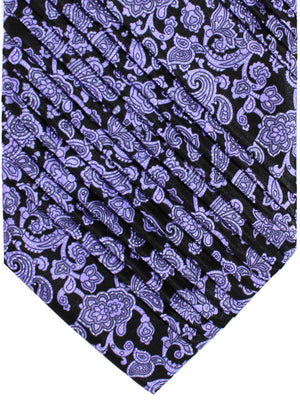 Stefano Ricci Tie Purple Ornamental - Pleated Silk