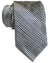 Stefano Ricci Tie Silver Navy Geometric - Pleated Silk