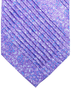 Stefano Ricci Tie Lilac Ornamental - Pleated Silk