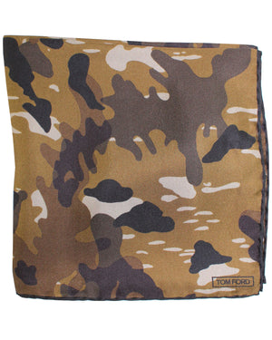 Tom Ford Pocket Square Military Green Camouflage