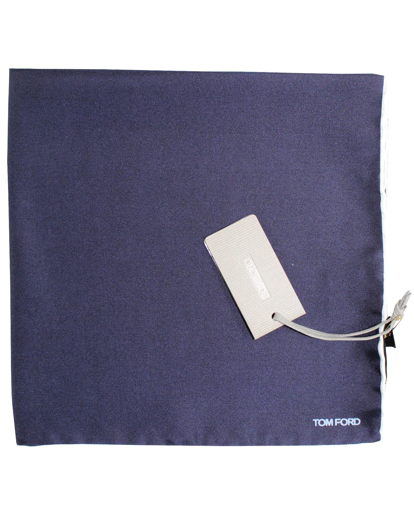 Tom Ford Pocket Square Dark Blue Solid