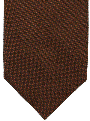 Tom Ford Tie Brown Micro Dots Hand Made In Italy
