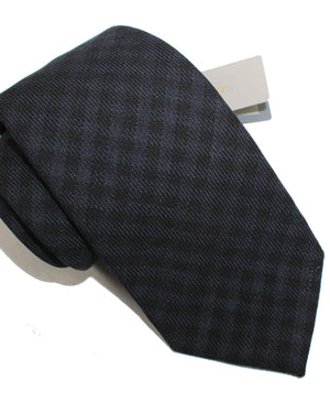 Tom Ford Tie Black Dark Purple Check - Hand Made In Italy