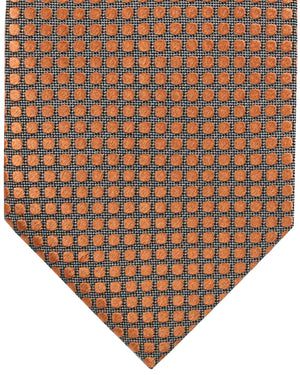 Tom Ford Wool Silk Tie Rust Orange Dots