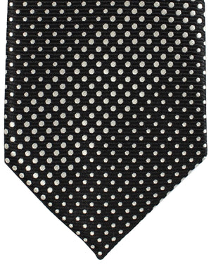 Tom Ford Silk Tie Black Silver Geometric