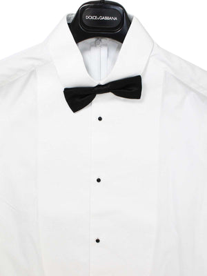 Dolce & Gabbana Tuxedo Shirt White 38 - 15 Slim Fit REDUCED - SALE