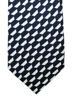 Valentino Skinny Tie - Black White Geometric