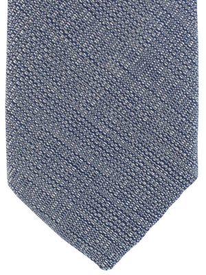 Massimo Valeri Extra Long Tie Gray Textured Hand Made In Italy