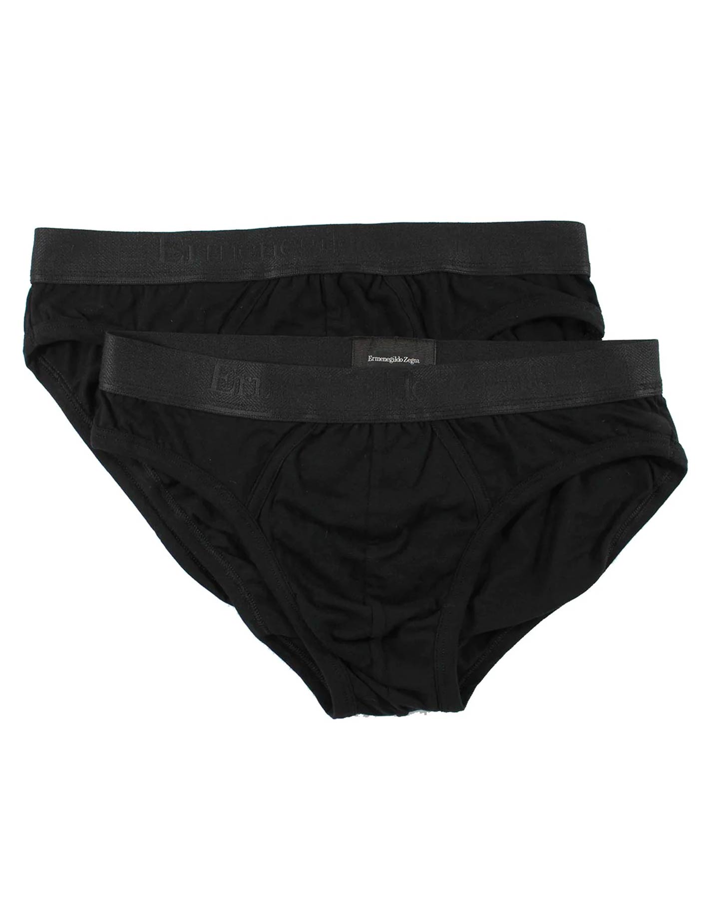 Ermenegildo Zegna Underwear Black Stretch L Cotton Midi Brief 2