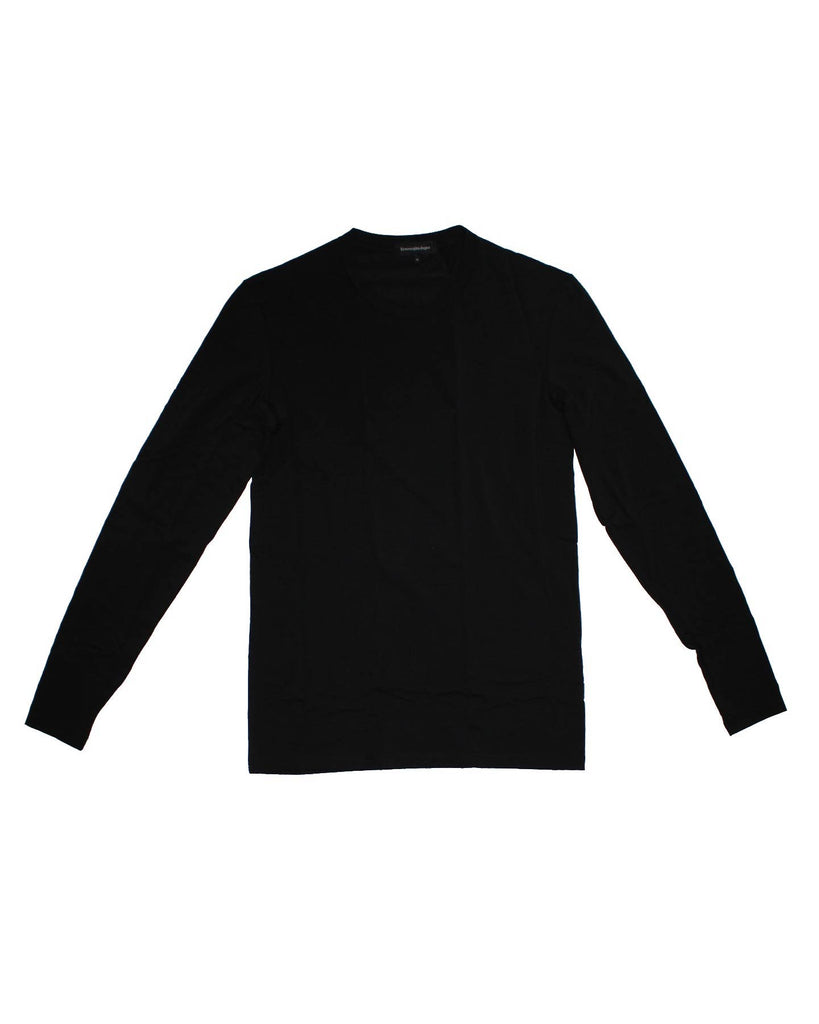 Deals Black Tie Zegna Ermenegildo Sleeve L SALE Long - T-Shirt