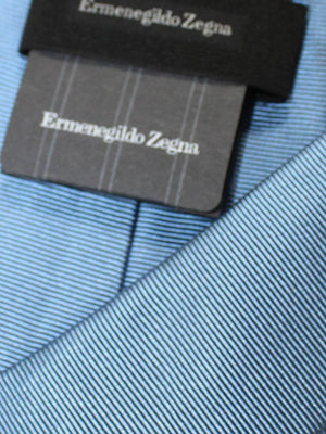 Ermenegildo Zegna Tie Solid Blue Grosgrain