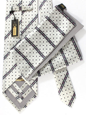 Zilli silk Tie & Matching Pocket Square Set 