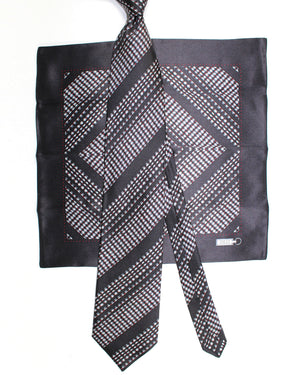 Zilli designer Tie & Matching Pocket Square Set 