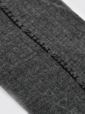 Zilli Silk Cashmere Socks Gray With Zilli Logo 