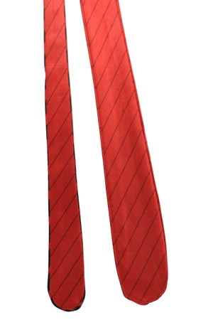 Zilli Tie Rust Orange Black Stripes Special Edition 2 Sided