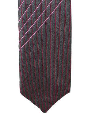 Zilli Skinny Tie Gray Pink Unique Design SALE