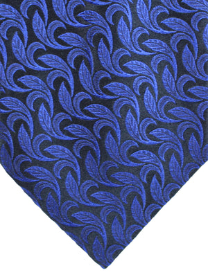 Zilli Extra Long Tie Black Purple Leaves