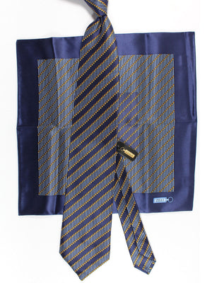 Zilli designer Tie & Matching Pocket Square Set