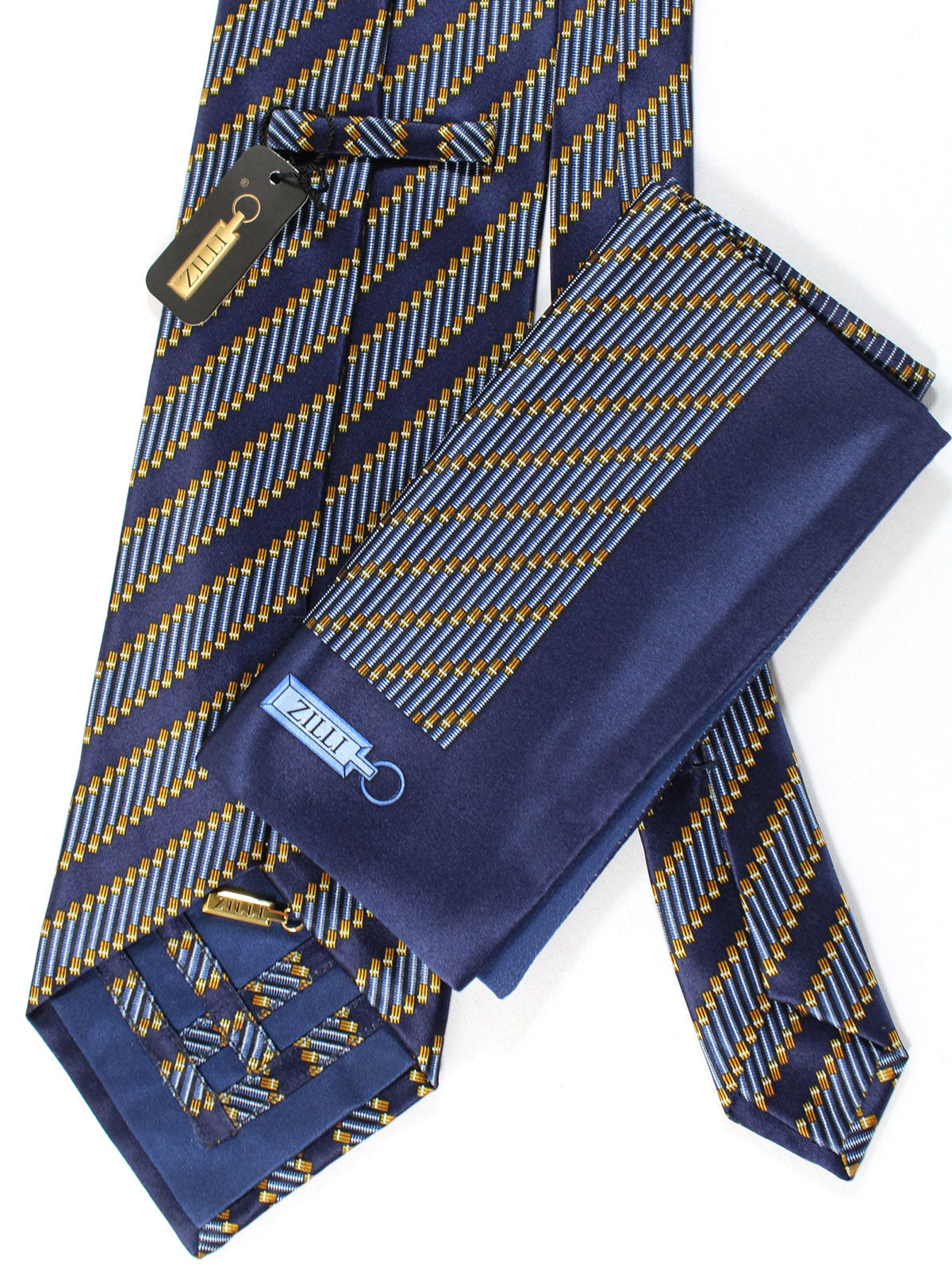 Zilli Silk Tie & Pocket Square Set Zilli Online Outlet Store - Tie