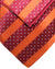 Zilli Silk Tie & Matching Pocket Square Set Brown Orange Stripes