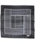Zilli Silk Tie & Matching Pocket Square Set Black Gray Silver Chains