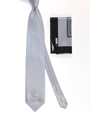 Zilli Pocket Square Sky Blue Gray Geometric Sale