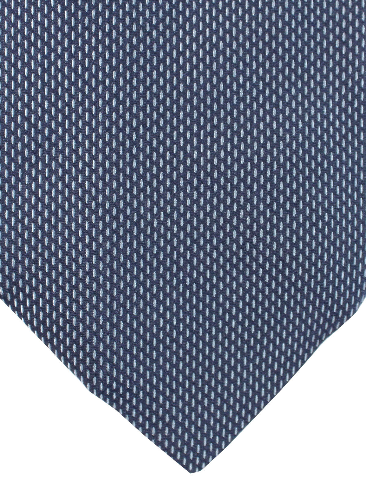 Zilli Extra Long Tie Dark Blue Geometric Design