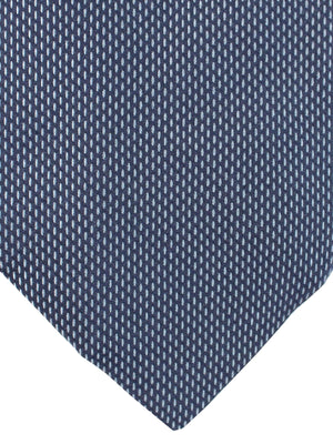 Zilli Extra Long Tie Dark Blue Geometric Design