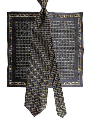 Zilli Tie & Matching Pocket Square Set 