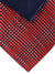 Zilli Silk Tie & Matching Pocket Square Set Red Black Siver Geometric