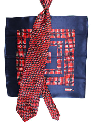 Zilli Silk Tie & Matching Pocket Square Set 