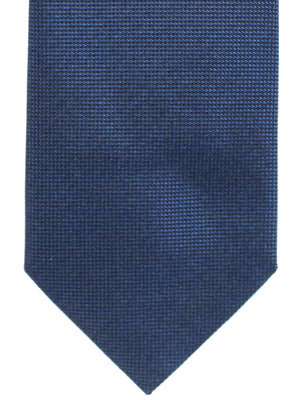 Z Zegna Tie Dark Blue Solid - Narrow Necktie